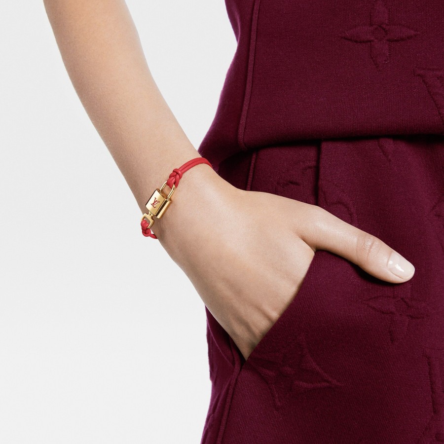 Mujer Louis Vuitton Pulseras | Pulsera Lv Padlock Rojo