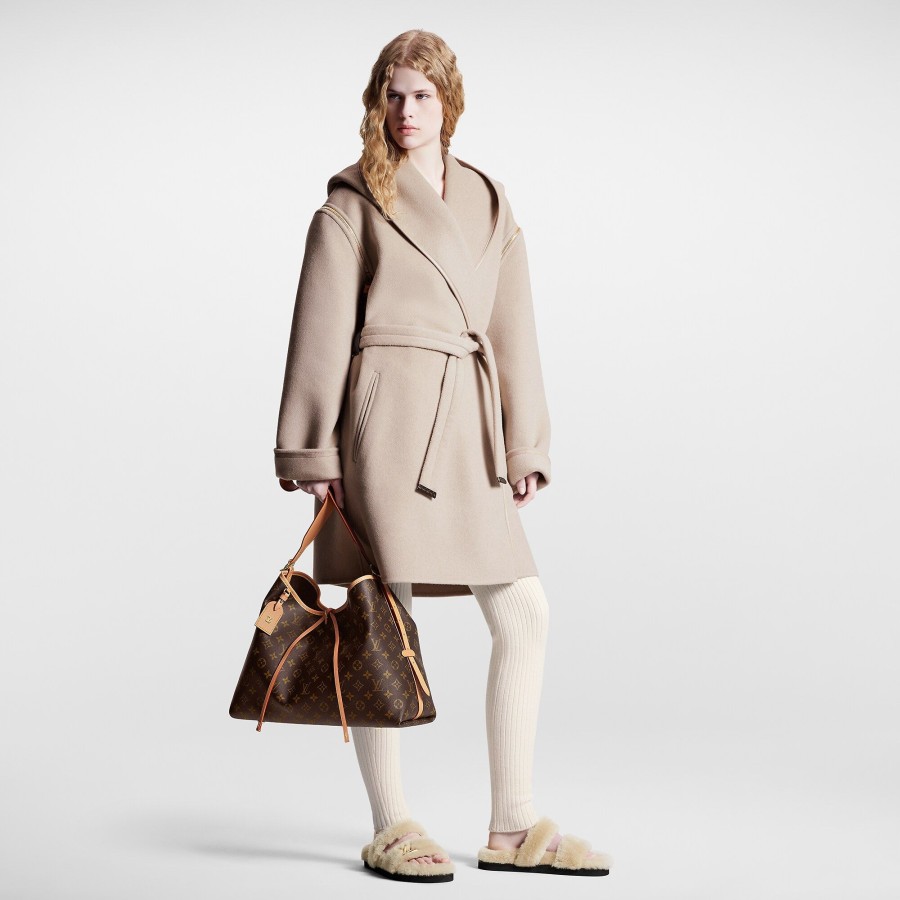 Mujer Louis Vuitton Abrigos Y Chaquetas | Abrigo Envolvente Con Cremalleras Y Capucha