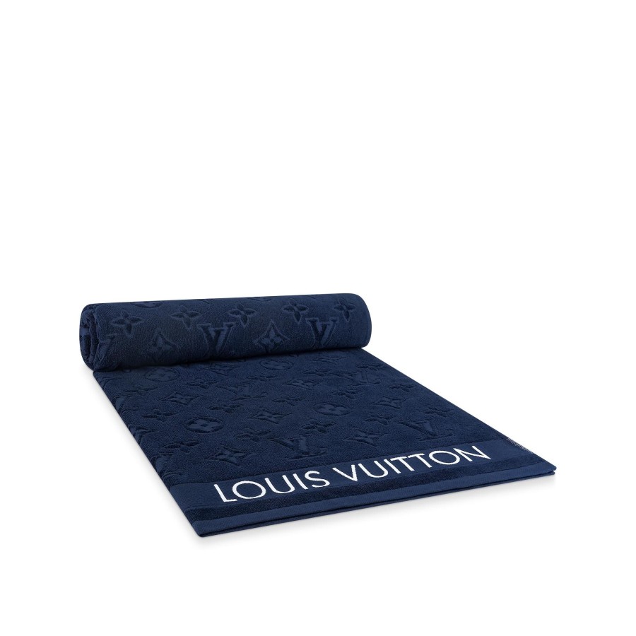 Mujer Louis Vuitton Accesorios Para El Hogar | Toalla De Playa Lvacation Bleu Marine