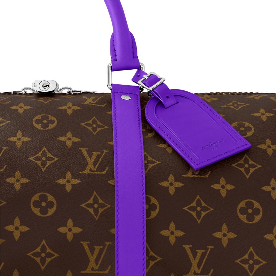 Mujer Louis Vuitton Bolsas De Viaje | Bolsa De Viaje Keepall 50 Con Bandolera Violeta