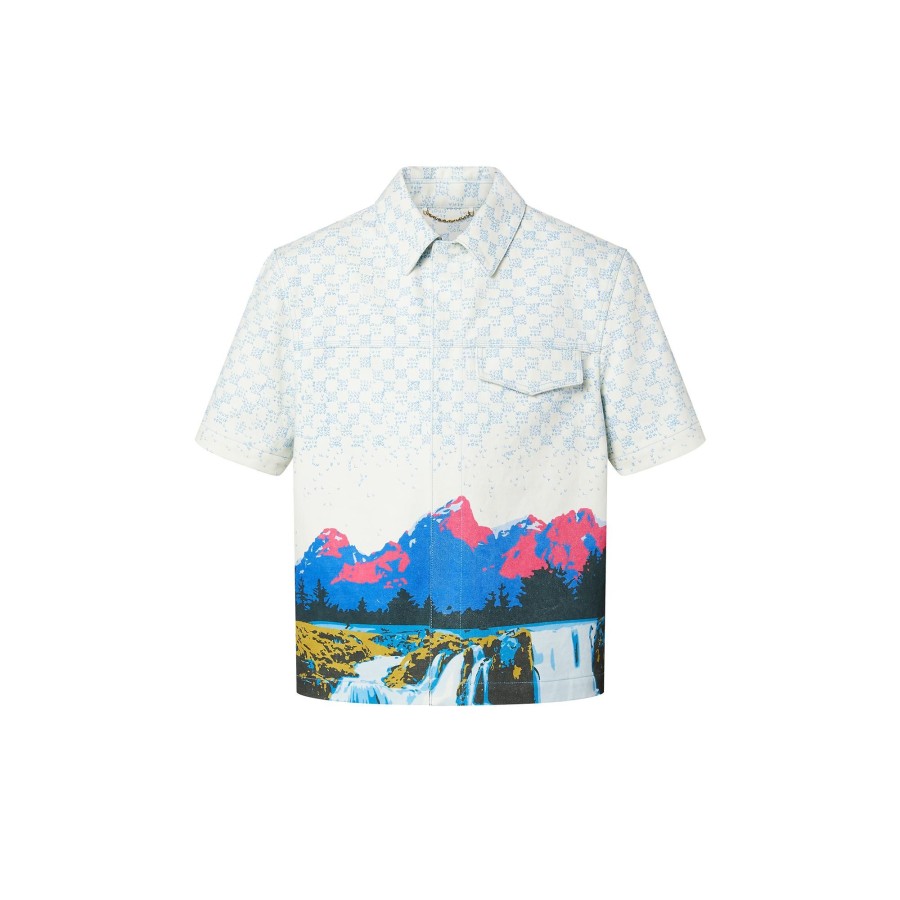 Hombre Louis Vuitton Camisas | Camisa Vaquera Con Paisaje