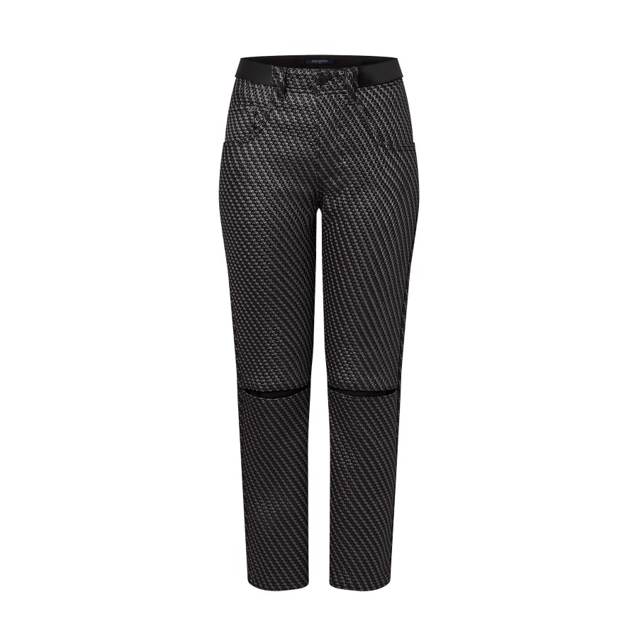 Mujer Louis Vuitton Pantalones | Pantalon De Jacquard Tecnico Con Aberturas