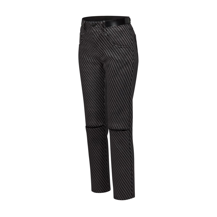 Mujer Louis Vuitton Pantalones | Pantalon De Jacquard Tecnico Con Aberturas