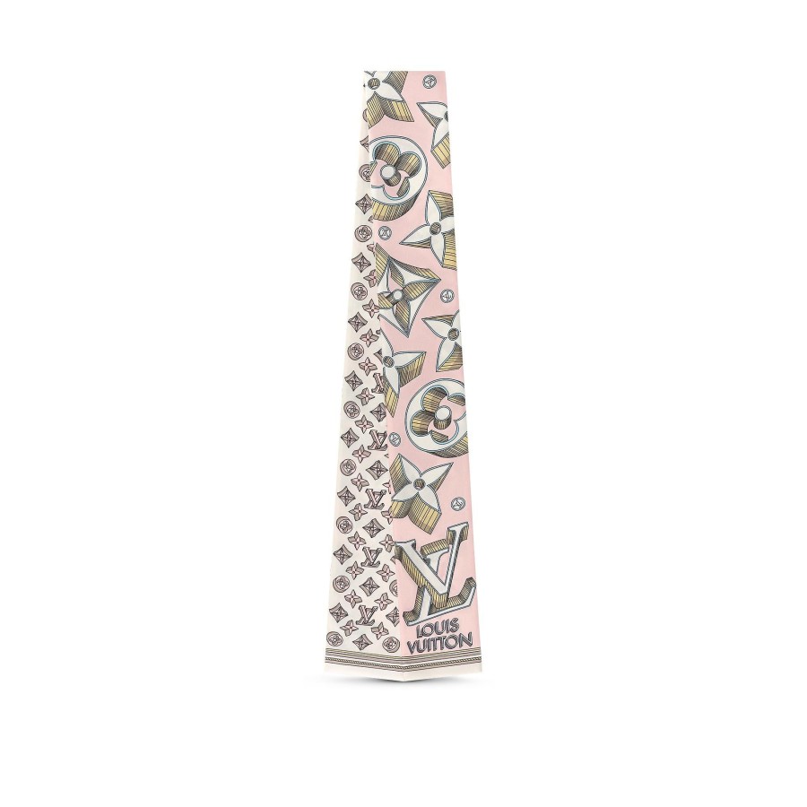 Mujer Louis Vuitton Panuelos De Seda Y Bandanas | Bandana Ultimate 3D Rose Clair