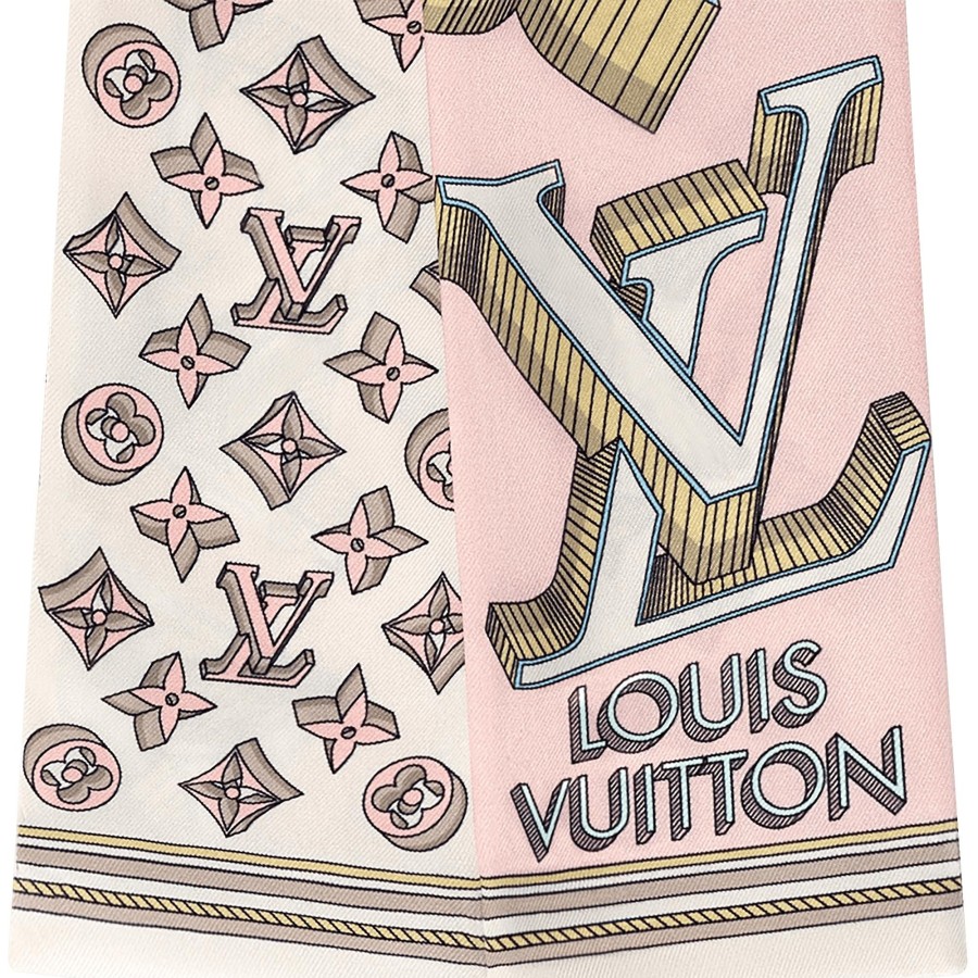 Mujer Louis Vuitton Panuelos De Seda Y Bandanas | Bandana Ultimate 3D Rose Clair