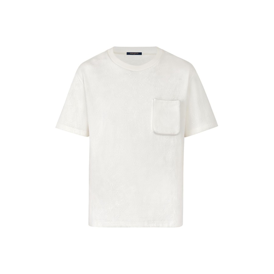 Hombre Louis Vuitton Camisetas Y Polos | Camiseta Con Motivo Monogram Blanco