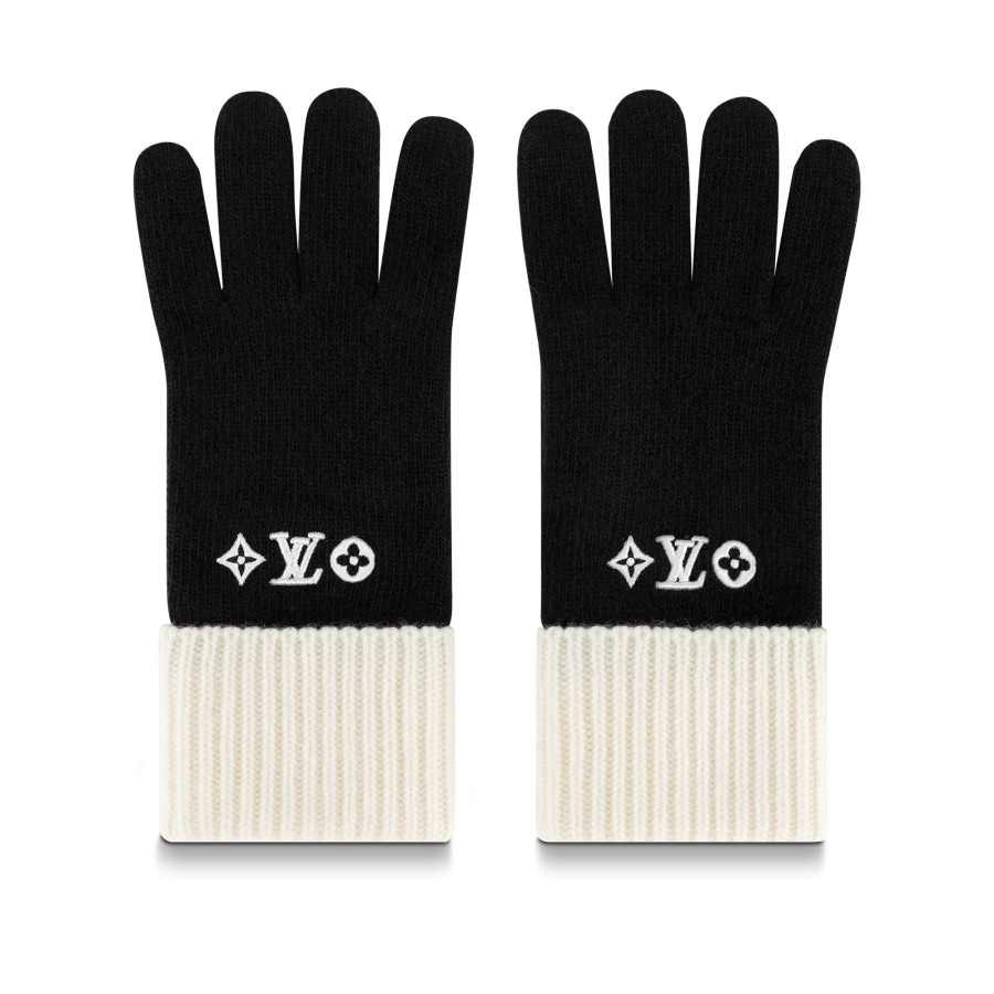 Mujer Louis Vuitton Gorros Y Guantes | Guantes Lv Headline Negro