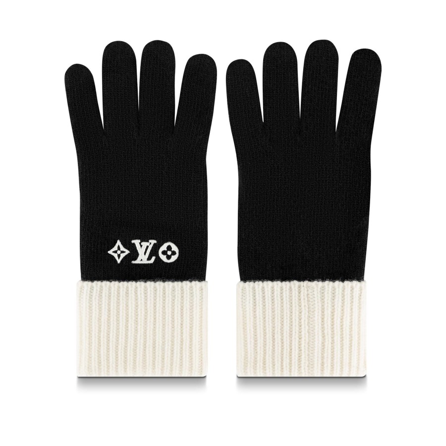 Mujer Louis Vuitton Gorros Y Guantes | Guantes Lv Headline Negro