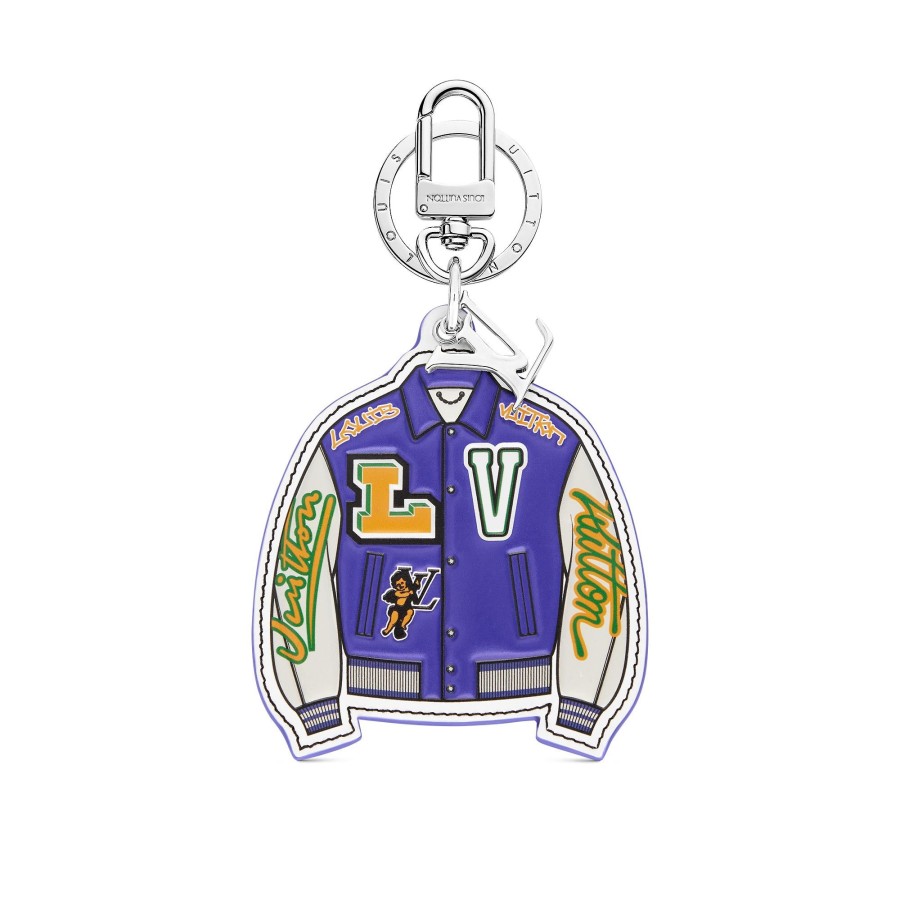 Hombre Louis Vuitton Llaveros Y Charms | Colgante Y Llavero Lv Varsity Jacket Illustre