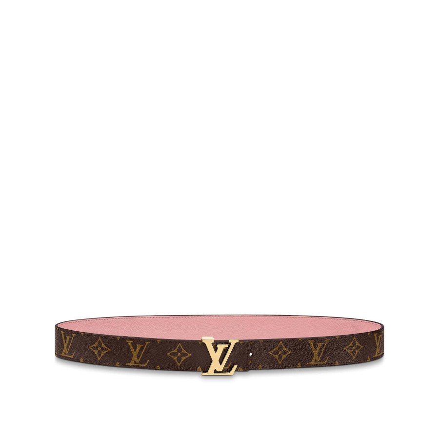 Mujer Louis Vuitton Cinturones | Cinturon Reversible Lv Initiales De 3 Cm Rose Poudre