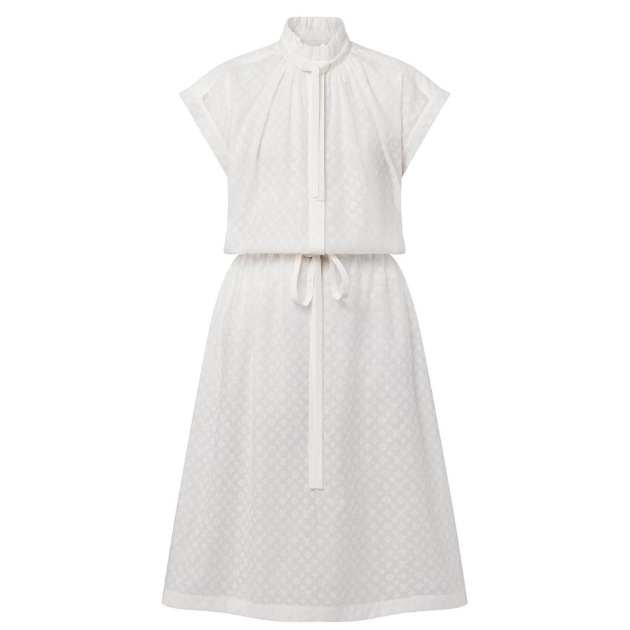 Mujer Louis Vuitton Vestidos | Vestido Con Chalina Monogram En Fil Coupe