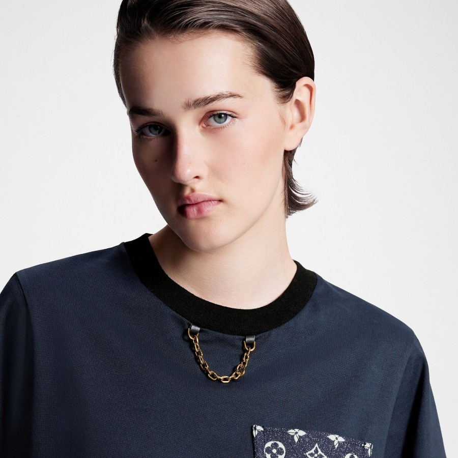 Mujer Louis Vuitton Tops | Camiseta Con Bolsillo Monogram