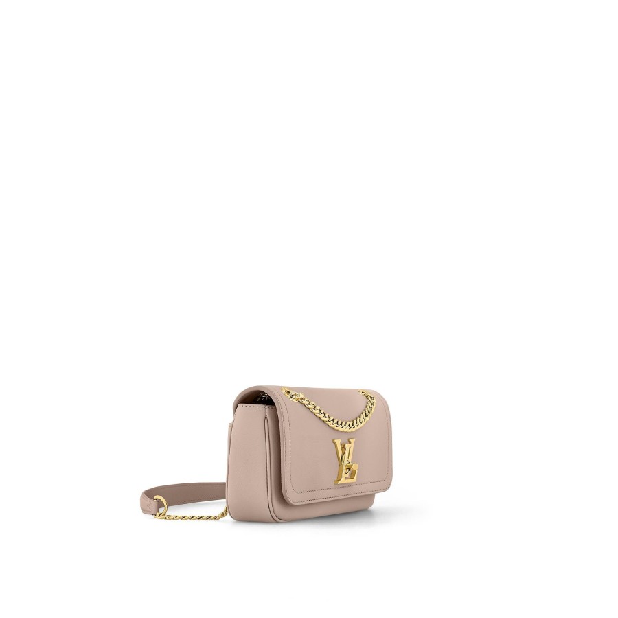 Mujer Louis Vuitton Seleccion De Bolsos En Piel | Bolso Lockme East West Con Cadena Greige