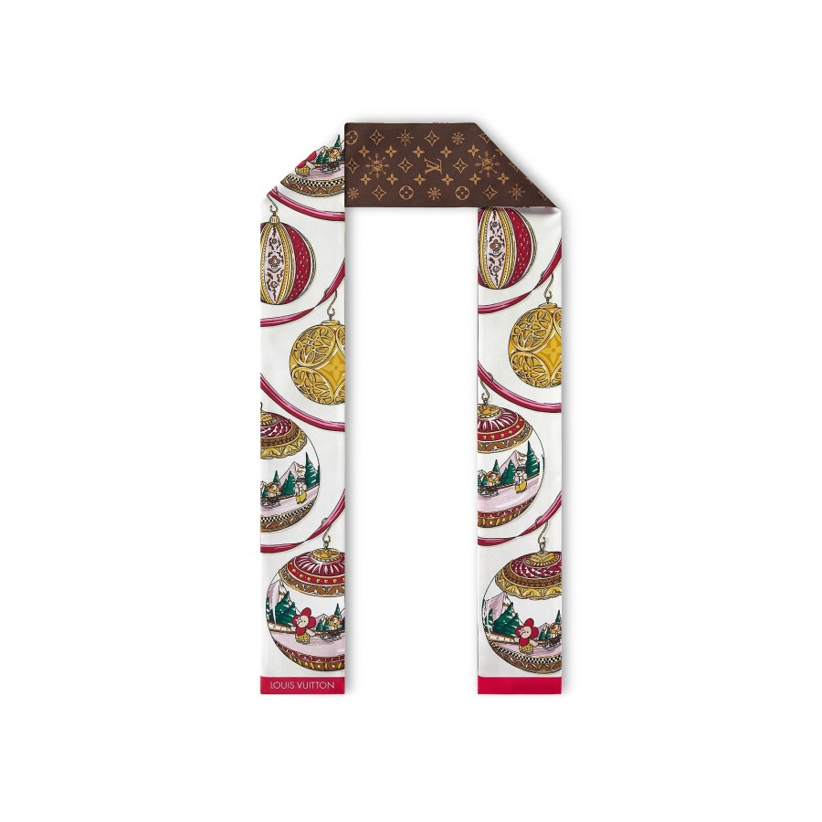 Mujer Louis Vuitton Panuelos De Seda Y Bandanas | Bandana Xmas Vivienne Marron