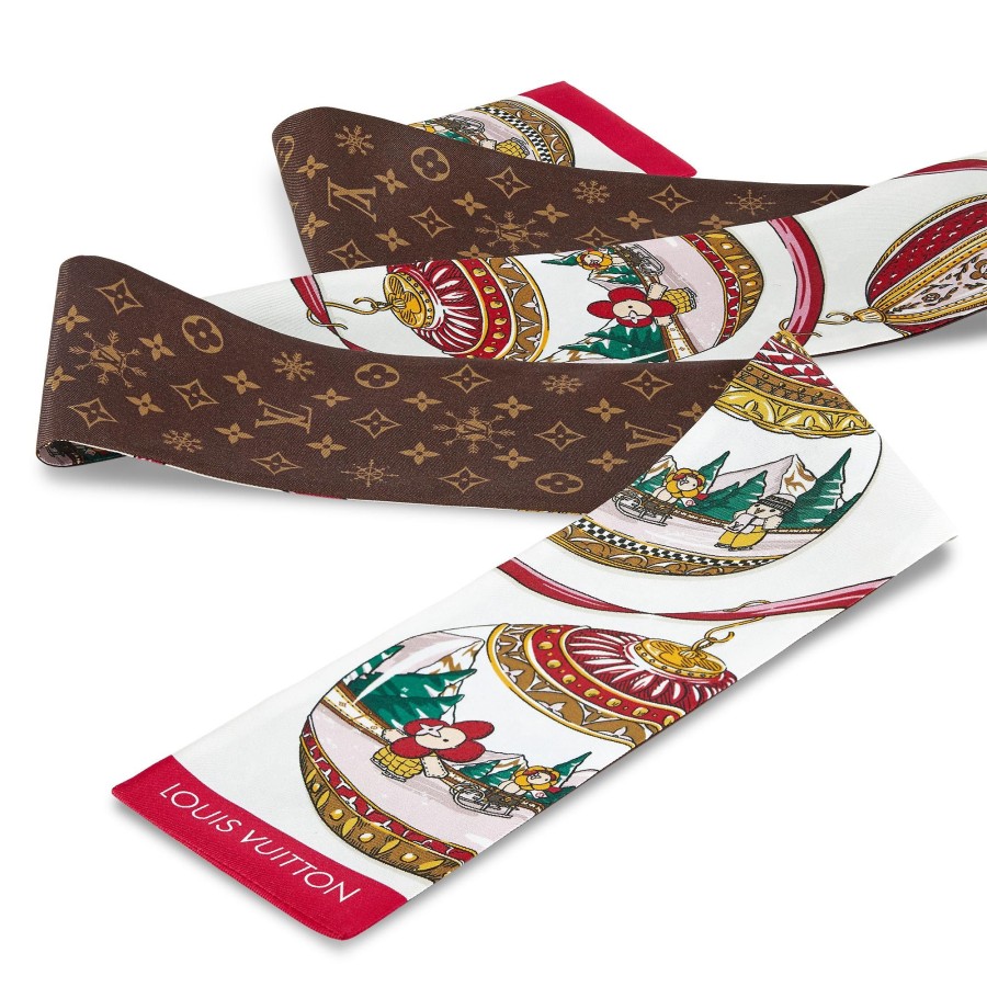 Mujer Louis Vuitton Panuelos De Seda Y Bandanas | Bandana Xmas Vivienne Marron