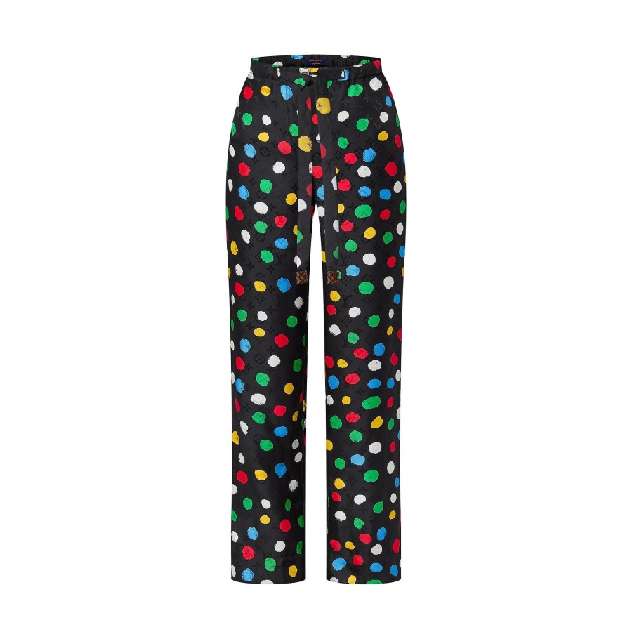 Mujer Louis Vuitton Pantalones | Lv X Yk Pantalon Tipo Pijama Painted Dots