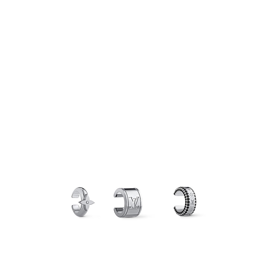 Hombre Louis Vuitton Anillos Y Pendientes | Set De Tres Earcuffs Mng Circle