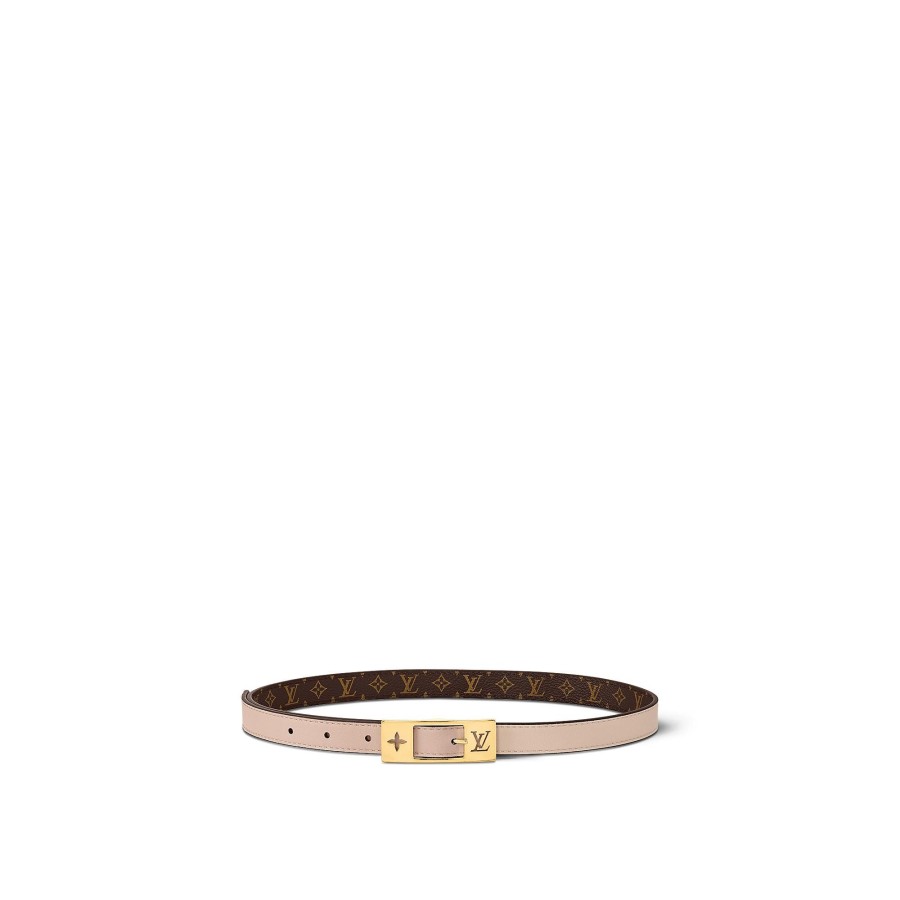 Mujer Louis Vuitton Cinturones | Cinturon Reversible Lv Duo De 18 Mm Galet