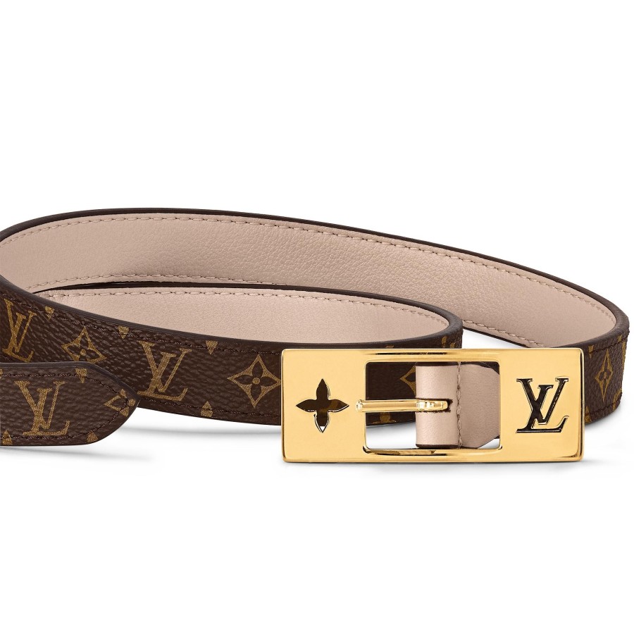 Mujer Louis Vuitton Cinturones | Cinturon Reversible Lv Duo De 18 Mm Galet