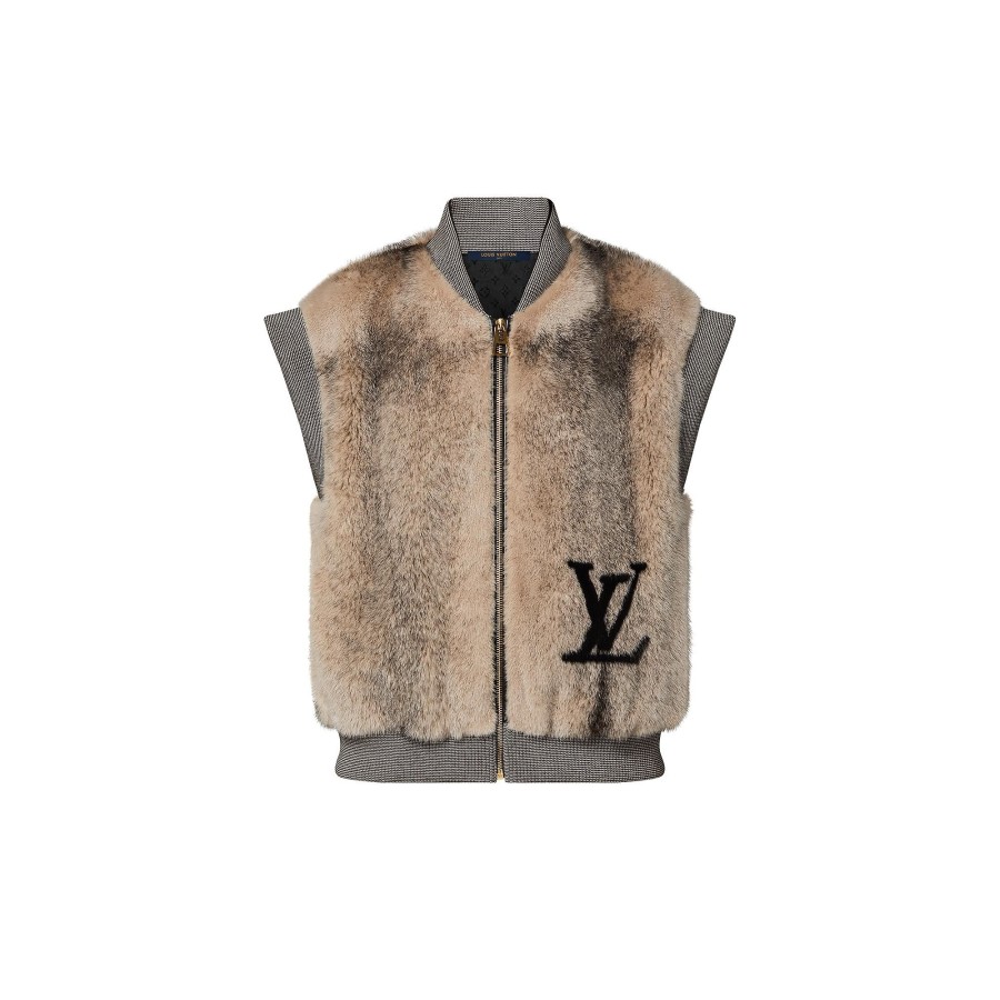 Mujer Louis Vuitton Abrigos Y Chaquetas | Chaleco Tipo Bomber De Vison