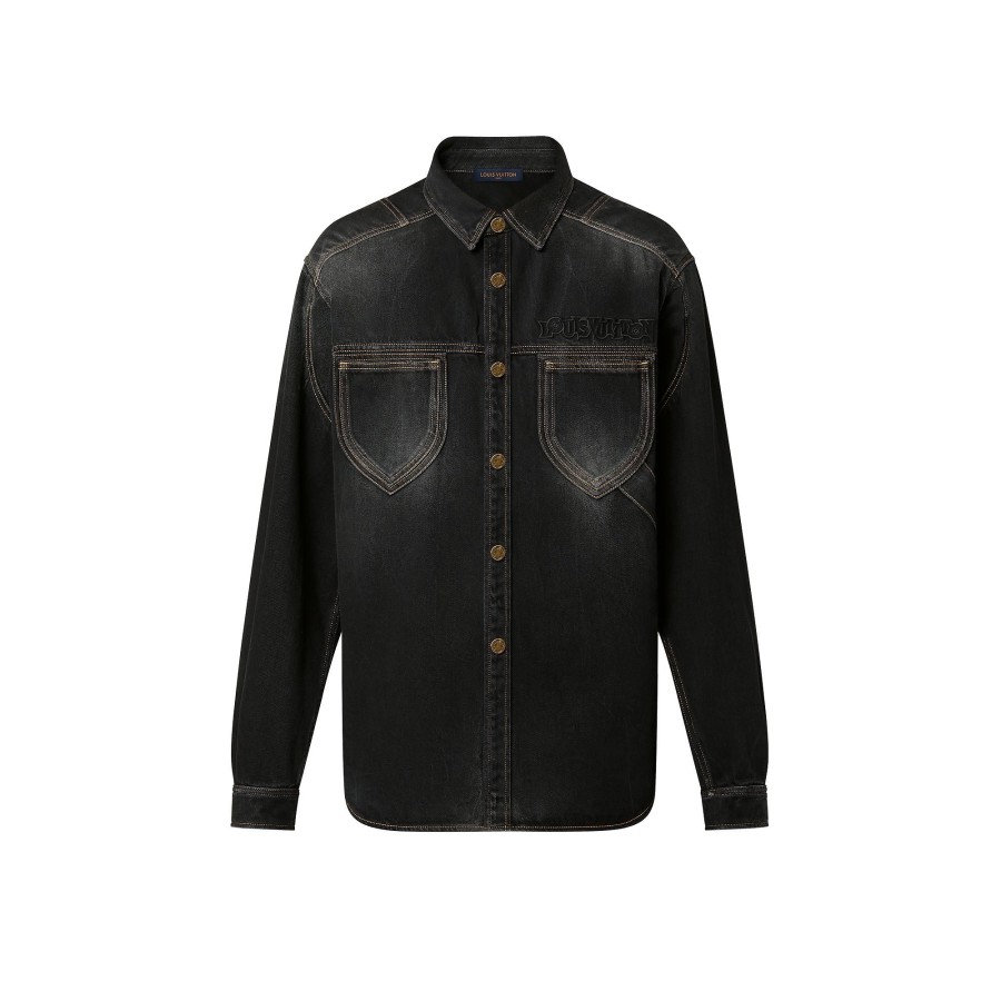 Hombre Louis Vuitton Camisas | Camisa Vaquera De Estilo Utilitario