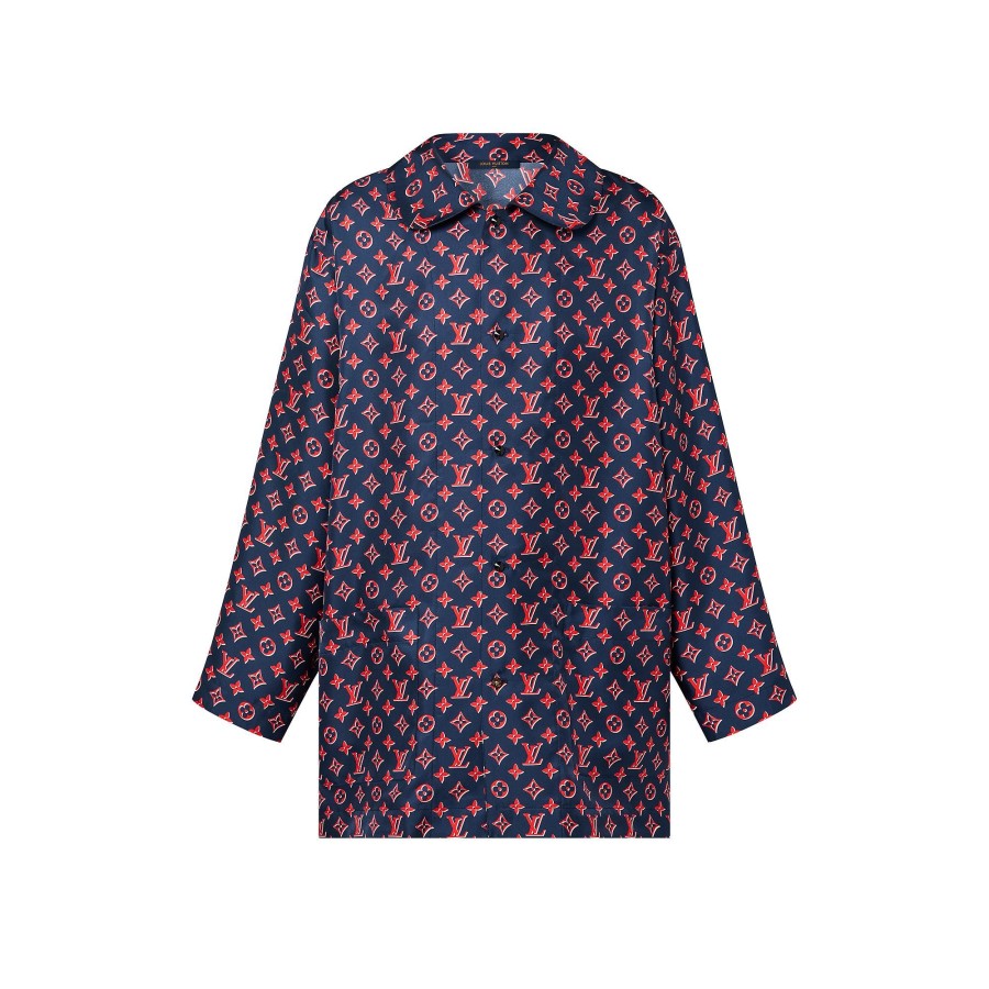 Mujer Louis Vuitton Tops | Camisa Monogram Tipo Pijama Tricolor