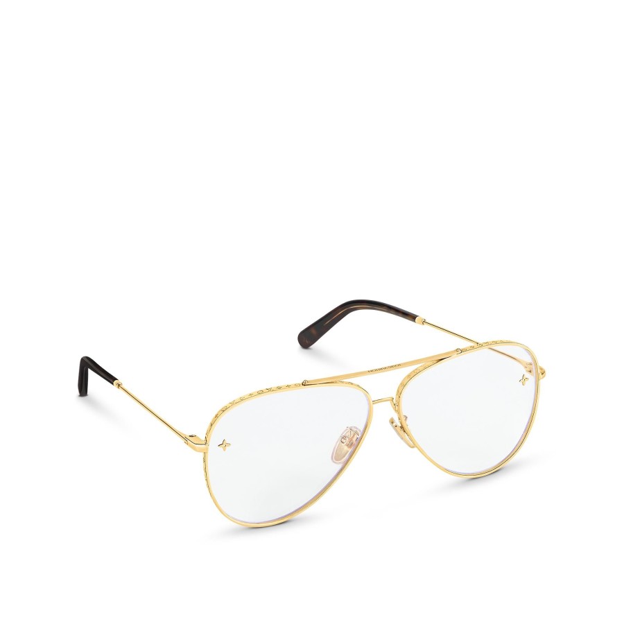 Mujer Louis Vuitton Gafas De Sol | Gafas Con Filtro De Luz Azul Lv Pilot