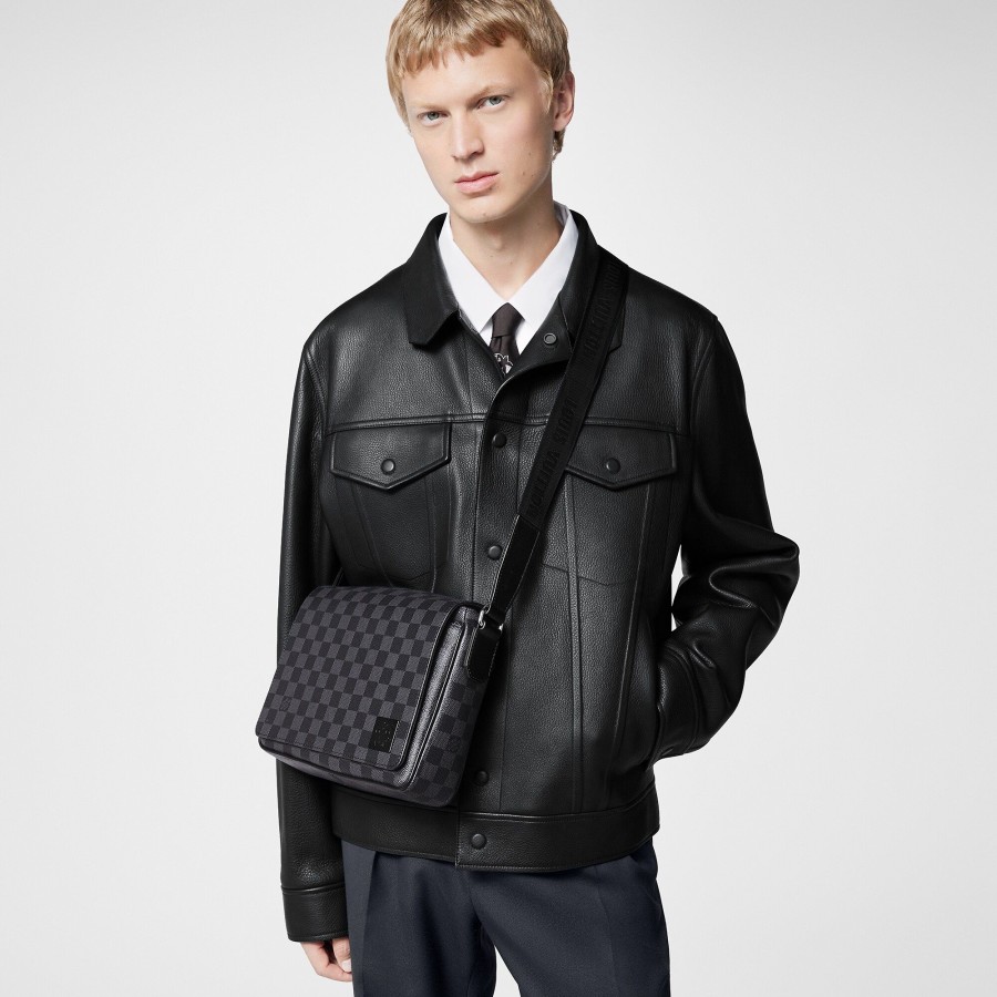 Hombre Louis Vuitton Coleccion Damier | Bolso Messenger District Pm