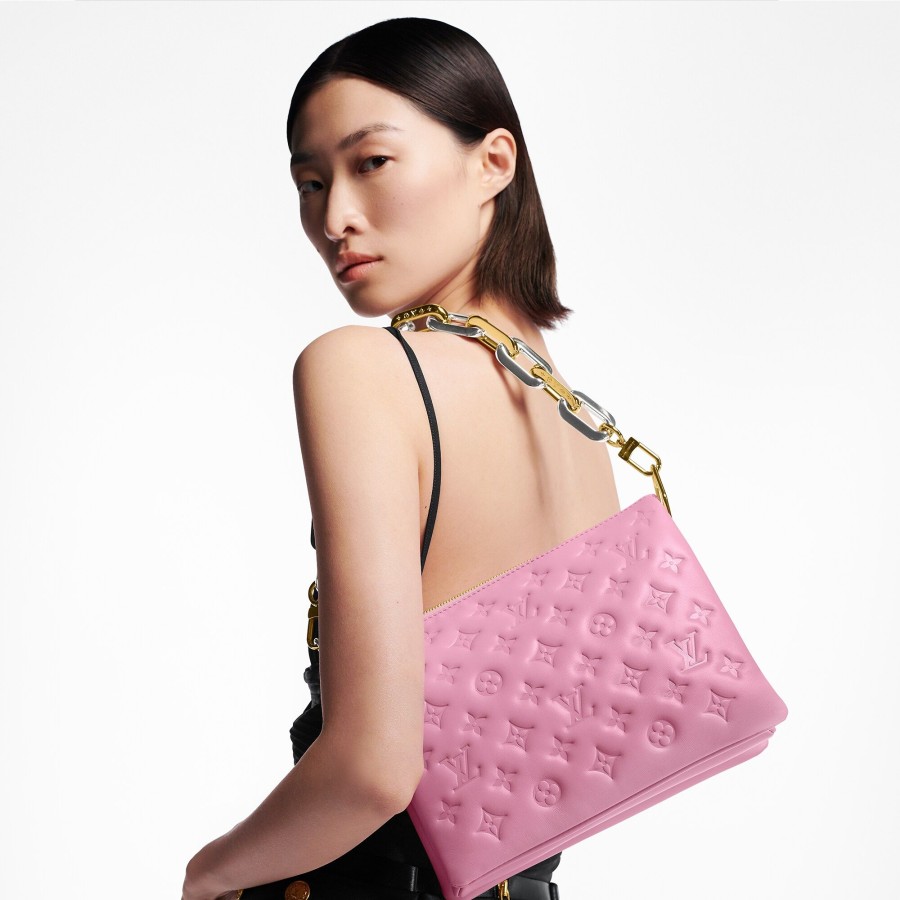 Mujer Louis Vuitton Bolsos Con Cadena Y Clutches | Bolso Coussin Pm Rose Bonbon