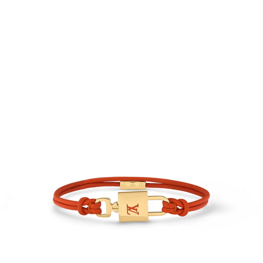 Mujer Louis Vuitton Pulseras | Pulsera Lv Padlock Naranja