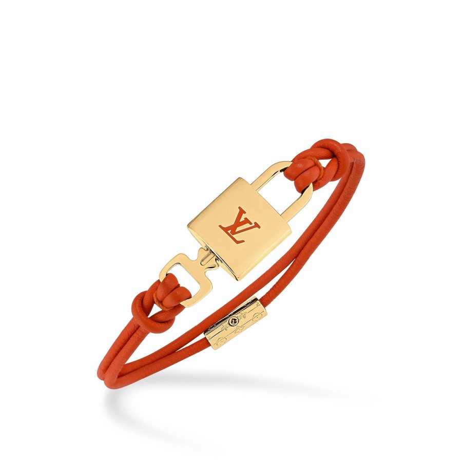 Mujer Louis Vuitton Pulseras | Pulsera Lv Padlock Naranja