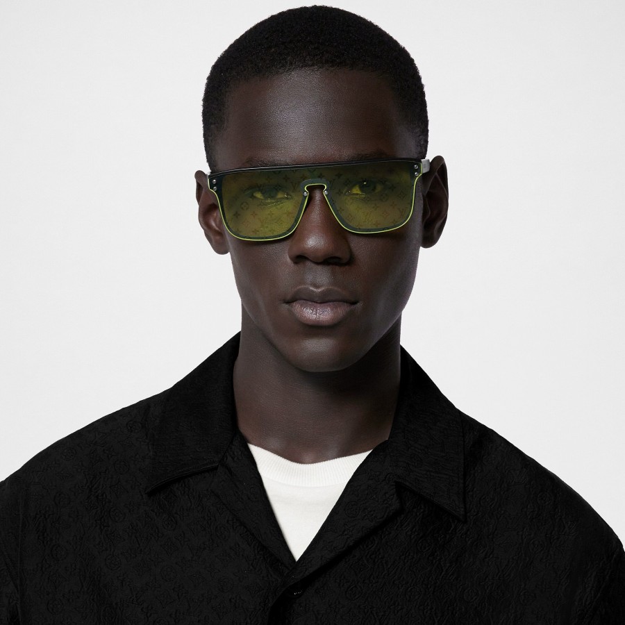 Hombre Louis Vuitton Gafas De Sol | Gafas De Sol Lv Waimea Square Amarillo