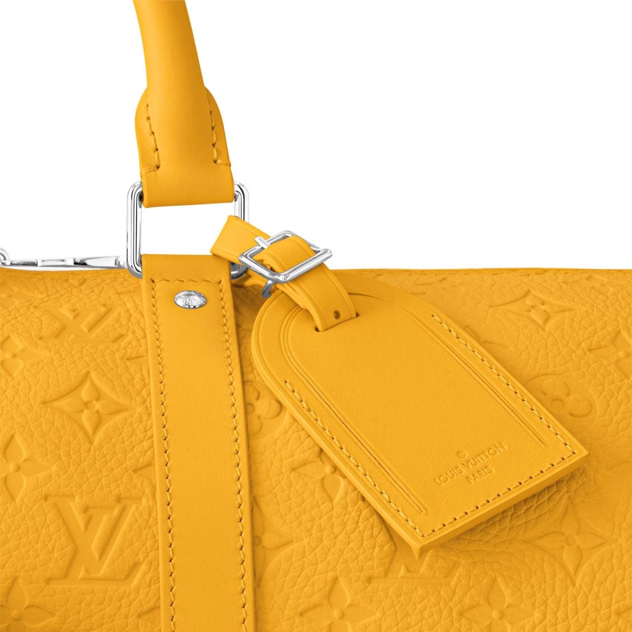 Mujer Louis Vuitton Bolsas De Viaje | Bolsa De Viaje Keepall 50 Con Bandolera Amarillo