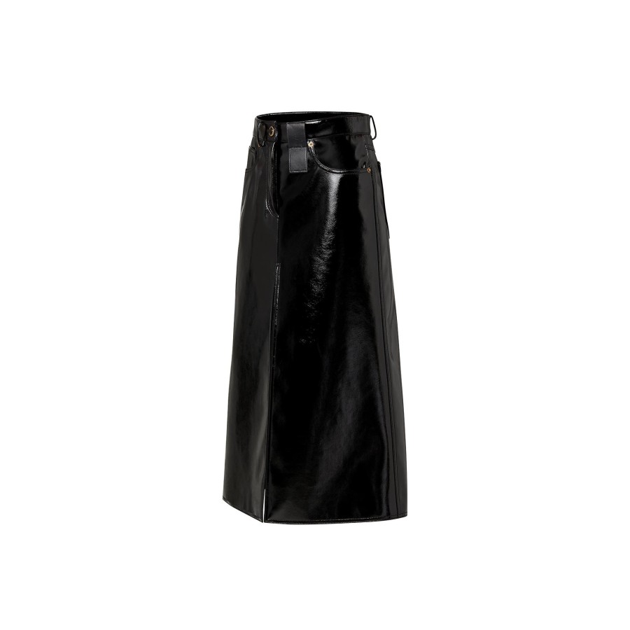 Mujer Louis Vuitton Faldas Y Pantalones Cortos | Falda Midi Arrugada De Vinilo