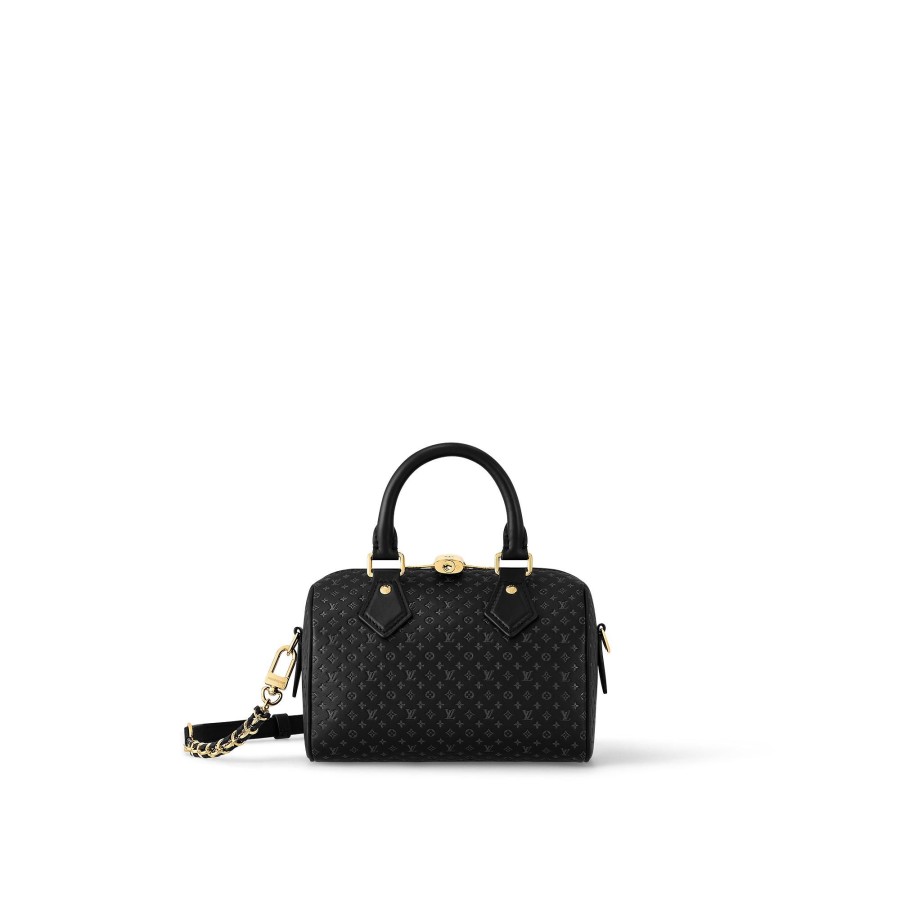 Mujer Louis Vuitton Bolsos Con Cadena Y Clutches | Bolso Speedy 20 Con Bandolera Negro