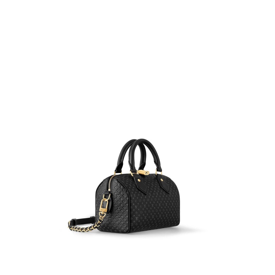 Mujer Louis Vuitton Bolsos Con Cadena Y Clutches | Bolso Speedy 20 Con Bandolera Negro