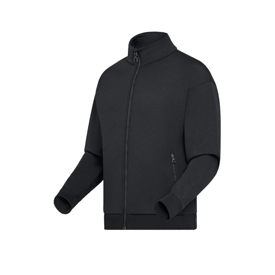 Hombre Louis Vuitton Punto Y Sudaderas | Chaqueta De Chandal Lvse Monogram Noir