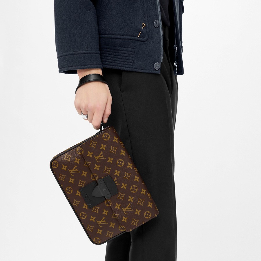 Hombre Louis Vuitton Pochettes | Cartera De Mano S Lock A4