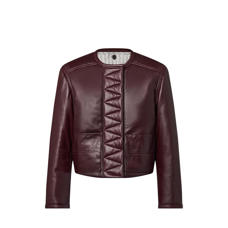 Mujer Louis Vuitton Abrigos Y Chaquetas | Chaqueta De Piel Con Corte Cuadrado