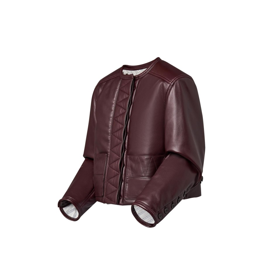 Mujer Louis Vuitton Abrigos Y Chaquetas | Chaqueta De Piel Con Corte Cuadrado