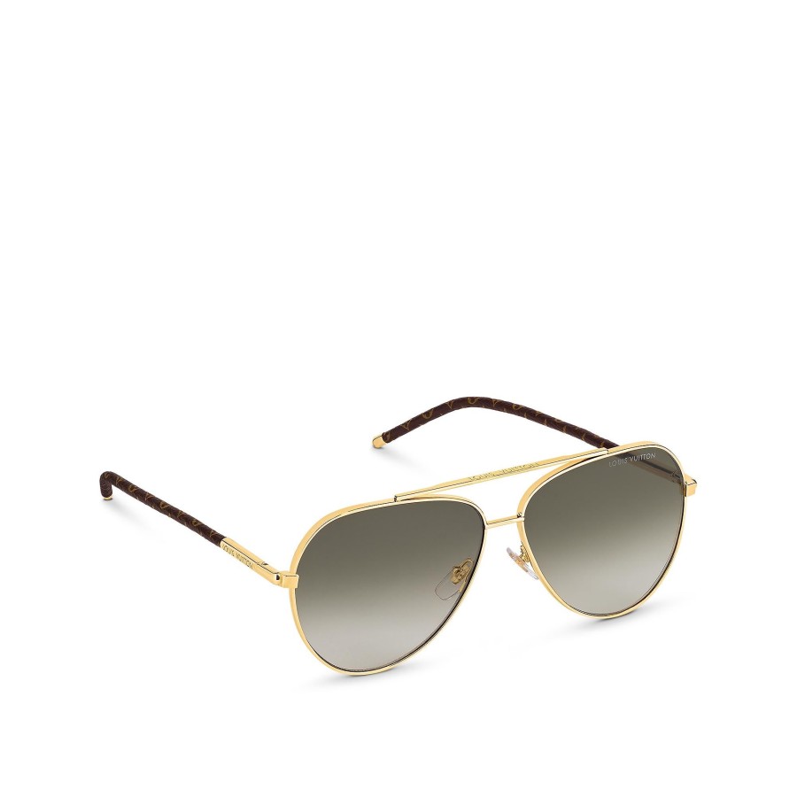 Hombre Louis Vuitton Gafas De Sol | Gafas De Sol Mng Blaze Pilot Oro