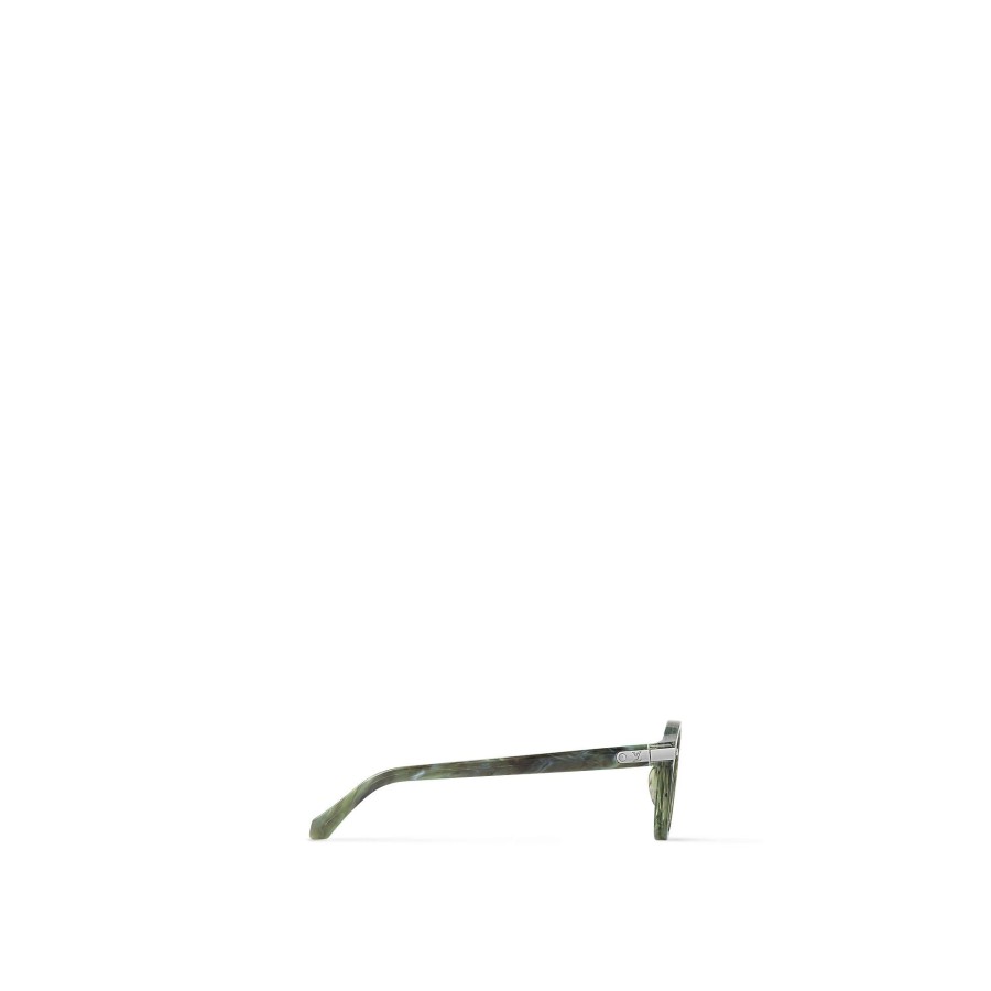 Hombre Louis Vuitton Gafas De Sol | Gafas De Sol Lv Signature Round, Talla M Verde