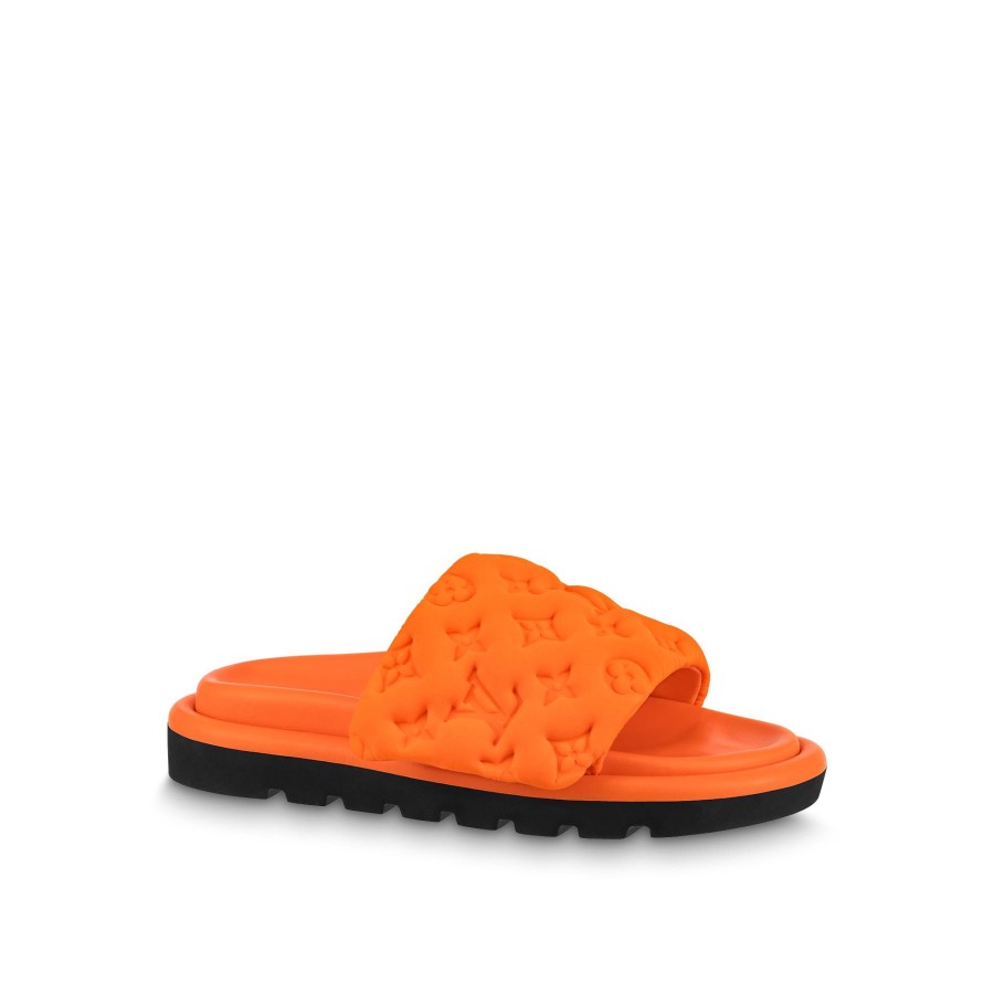 Mujer Louis Vuitton Mules | Mule Plano Pool Pillow Comfort Naranja