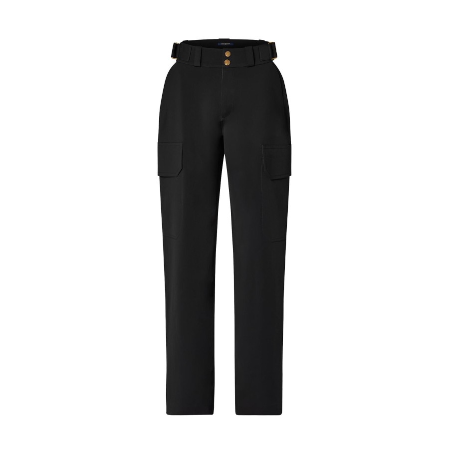 Mujer Louis Vuitton Pantalones | Pantalon Cargo De Punto Tecnico Noir