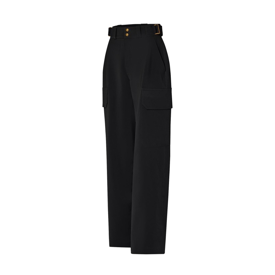 Mujer Louis Vuitton Pantalones | Pantalon Cargo De Punto Tecnico Noir