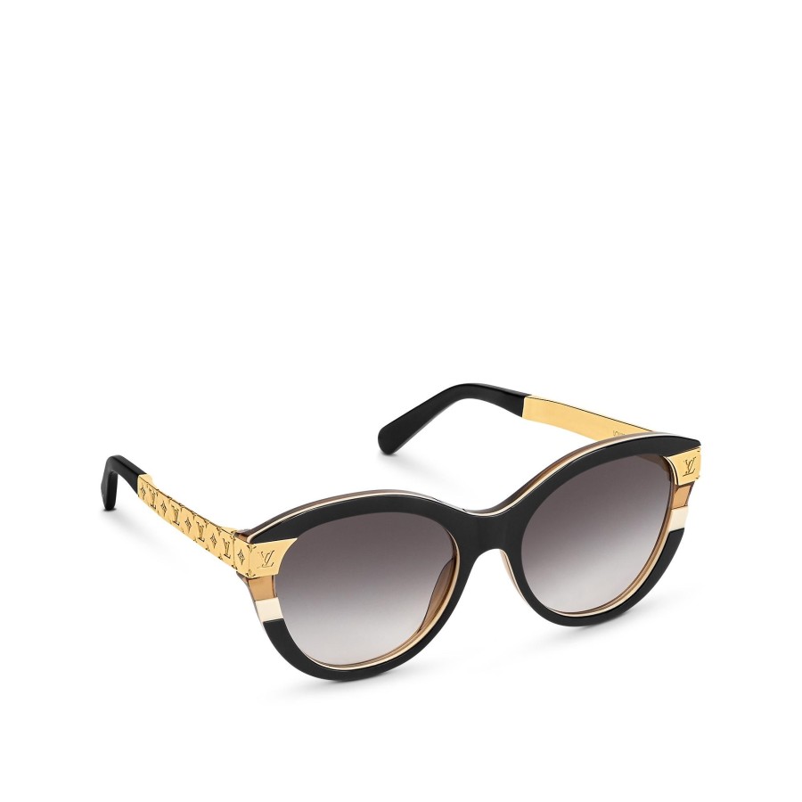 Mujer Louis Vuitton Gafas De Sol | Gafas De Sol Lv Petit Soupcon Cat Eye Negro