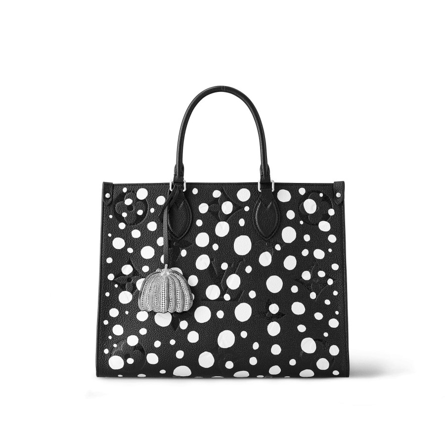 Mujer Louis Vuitton Bolsos Tote | Lv X Yk Bolso Onthego Mm Noir/Blanc