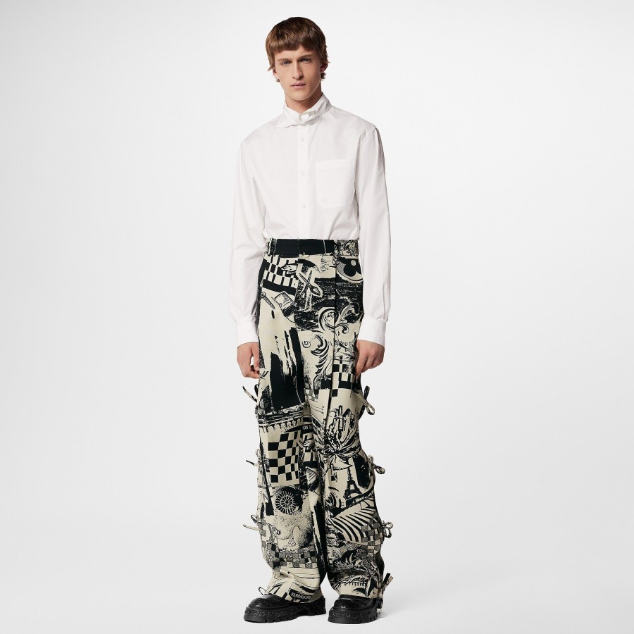 Hombre Louis Vuitton Pantalones | Pantalon Con Cordones