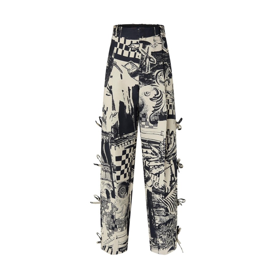 Hombre Louis Vuitton Pantalones | Pantalon Con Cordones