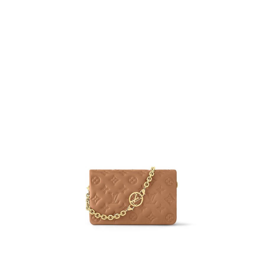 Mujer Louis Vuitton Bolsos Mini | Cartera De Mano Coussin Camel